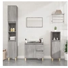 Image de Armoire de bain sonoma gris 30x30x190 cm bois d ingénierie