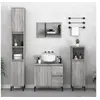 Image de Armoire de bain sonoma gris 30x30x190 cm bois d ingénierie