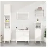 Image de Armoire de salle de bain blanc 30x30x100 cm bois d ingénierie