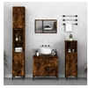 Image de Armoire de bain chêne fumé 30x30x100 cm bois d ingénierie