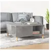 Image de Table basse gris béton 80x80x36,5 cm bois d ingénierie