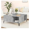 Image de Table Basse, Table d'Appoint avec Rangement, Bout de Canapé Intérieur, Table de Salon, Industriel, Gris Béton Bois d'Ingénierie