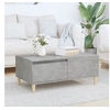 Image de Table Basse, Table d'Appoint avec Rangement, Bout de Canapé Intérieur, Table de Salon, Scandinave, Gris Béton Bois d'Ingénierie