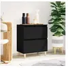 Image de Buffet Noir 60x35x70 cm Bois d'ingénierie821157