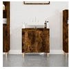 Image de Meuble d'évier chêne fumé 58x33x60 cm bois d'ingénierie821257