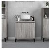 Image de Meuble d évier sonoma gris 58x33x60 cm bois d ingénierie