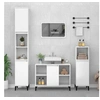 Image de Meuble d'évier blanc brillant 80x33x60 cm bois d'ingénierie821294