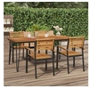 Image de Table de jardin avec pieds épingle à cheveux 180x90x75 acacia