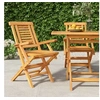 Image de Chaises de jardin pliantes lot de 2 56x63x90cm bois massif teck