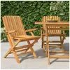 Image de Chaises de jardin pliantes 2 pcs 61x67x90 cm bois massif teck 362758