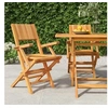 Image de Chaises de jardin pliantes 2 pcs 55x61x90 cm bois massif teck 362760