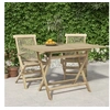 Image de Table de jardin pliante gris 120x70x75 cm bois de teck solide