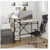 Image de Bureau avec étagères chêne 105x50x90cm bois d ingénierie et fer