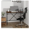 Image de Bureau chêne fumé 100x50x75 cm bois d'ingénierie et fer