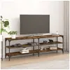 Image de Meuble TV chêne fumé 160x30x50 cm bois d ingénierie
