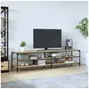 Image de Meuble TV chêne sonoma 200x30x50 cm bois d ingénierie et métal
