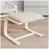 Image de Repose-Pied, Tabouret avec Coussin, Siège avec Cadre en Bois, Meuble de Salon Salle de Séjour Chambre Intérieur, Moderne, Tissu 351062