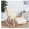 Image de Fauteuil à bascule tissu crème