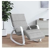 Image de Fauteuil à bascule tissu gris clair