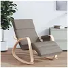 Image de Fauteuil à bascule tissu taupe