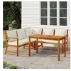 Image de Ensemble de salle à manger de jardin 4 pcs coussins Bois acacia 3154962