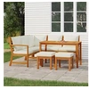 Image de Ensemble à manger de jardin 6 pcs avec coussins Bois d'acacia, ensemble de salle à manger, ensemble de salle à manger 3154964