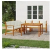 Image de 7-delige Tuinset met kussens massief acaciahout3154970