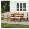 Image de 11-delige Tuinset met kussens massief acaciahout3154972