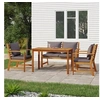 Image de Ensemble à manger de jardin 4 pcs coussins Bois acacia, ensemble de salle à manger, ensemble de salle à manger 3154979