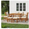 Image de Ensemble à manger de jardin coussins 9 pcs Bois acacia, ensemble de salle à manger, ensemble de salle à manger 3154980
