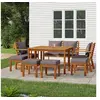 Image de 9-delige Tuinset met kussens massief acaciahout3154981