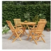 Image de 5-delige Tuinset massief teakhout3155026