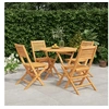 Image de 5-delige Tuinset massief teakhout3155031