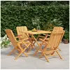 Image de 5-delige Tuinset massief teakhout3155037