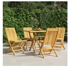Image de Chaises de jardin pliantes lot de 4 47x47x89cm bois massif teck3155052