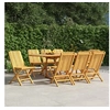 Image de Chaises de jardin pliantes lot de 8 47x47x89cm bois massif teck3155054