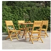 Image de Chaises de jardin pliantes lot de 4 47x61x90cm bois massif teck3155058