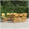 Image de Chaises de jardin pliantes 8 pcs 47x61x90 cm bois massif teck 3155060