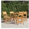 Image de Chaises de jardin pliantes 4 pcs 55x61x90 cm bois massif teck 3155061