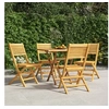 Image de Chaises de jardin pliantes lot de 4 47x62x90cm bois massif teck3155064
