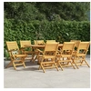 Image de Chaises de jardin pliantes lot de 8 55x62x90cm bois massif teck3155069