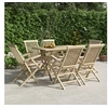 Image de Chaises de jardin pliantes lot de 6 gris 56x61x89 cm bois teck3155071