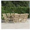 Image de Chaises de jardin pliantes lot de 8 gris 56x61x89 cm bois teck3155072