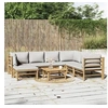 Image de Gris bambou 7 personnes salon de jardin modulable 69 x 55 x 65 8 pieces