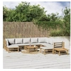 Image de Salon de jardin modulable bambou gris 7 pieces 10 personnes