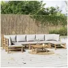 Image de Salon de jardin modulable Bambou 7 personnes 8 pieces