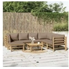 Image de Salon de jardin modulable marron 7 personnes 8 pieces 69 x 55 x 65 cm bambou