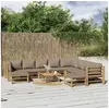 Image de Salon de jardin modulable marron bambou 10 personnes 69 x 55 x 65 cm 11 pieces