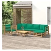 Image de Vert bambou 7 pieces salon de jardin modulable 69 x 55 x 65 6 personnes