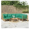 Image de Salon de jardin modulable 7 personnes vert bambou 69 x 55 x 65 cm 8 pieces